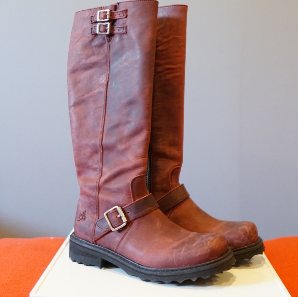 John Fluevog Bondgirl moto boots size 8.5